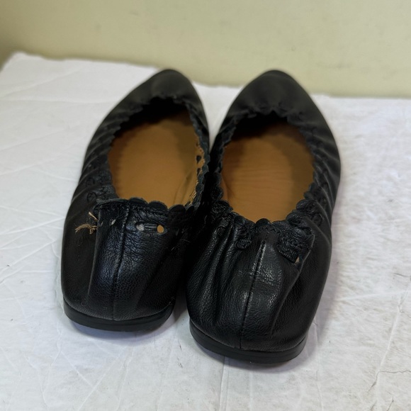 See by Chloe Jane Leather Point Toe Ballet Flats Shoes Comfort Minimalist Black - Picture 14 of 16